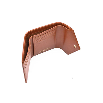Premium Brown Real Leather Wallet Envelop Cover Men Wallet With Deboss