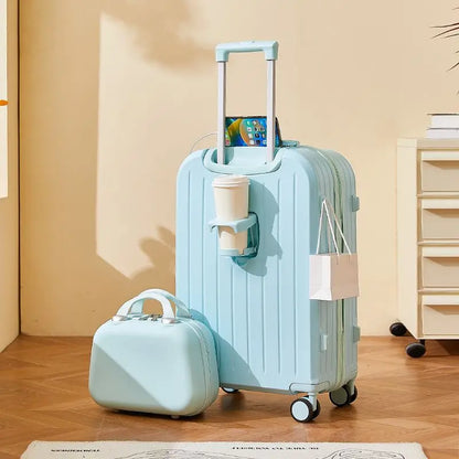 Luggage 2025 New Trolley Case Men's Women's Travel Small 20 Inch Password Case Quiet Wheels Durable Leather ABS