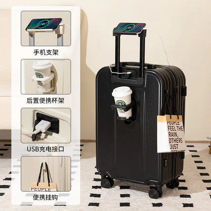 Luggage 20 Inch Unisex Candy Color Waterproof Universal Wheel Lightweight Trolley Suitcase with Polyester Lining Wholesale