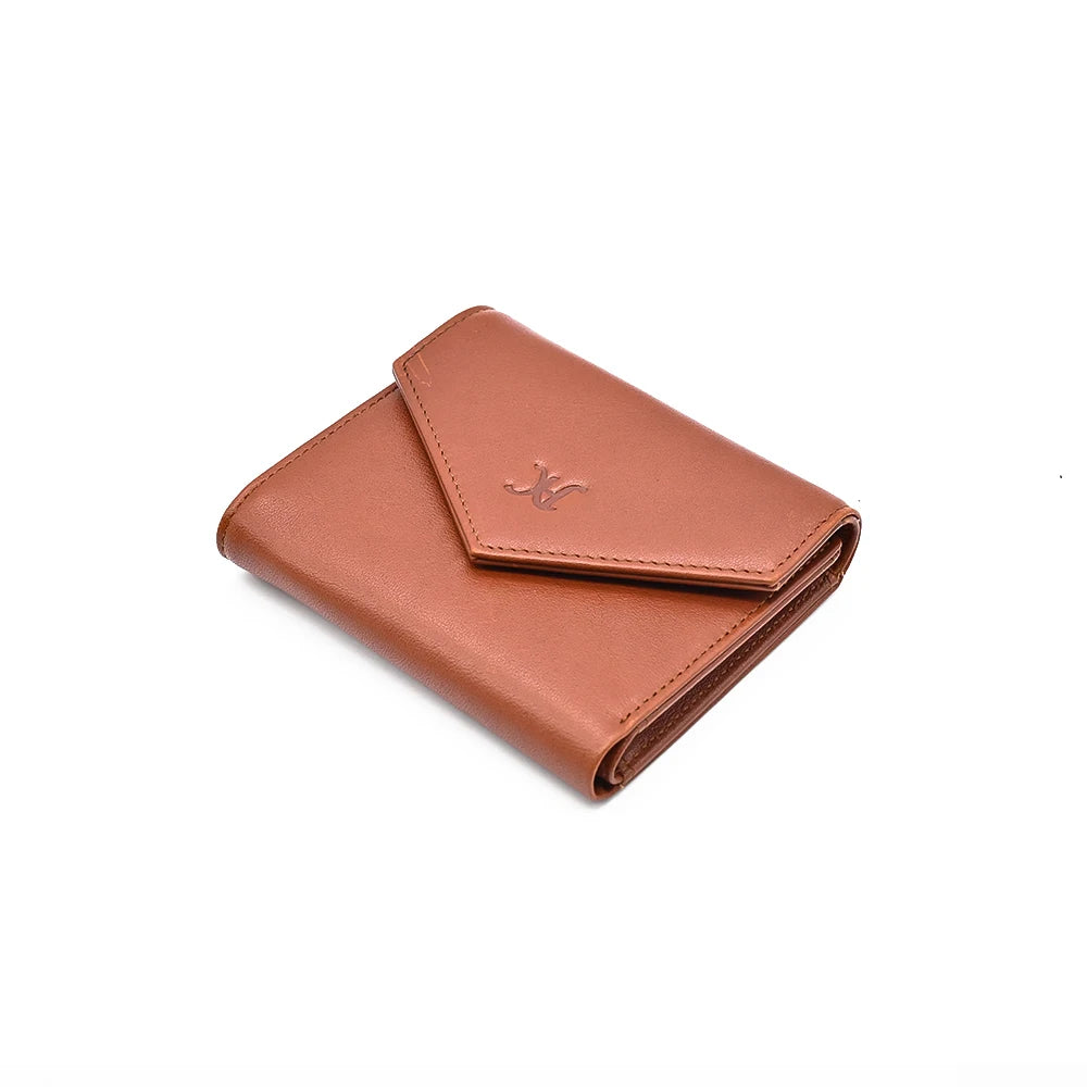 Premium Brown Real Leather Wallet Envelop Cover Men Wallet With Deboss