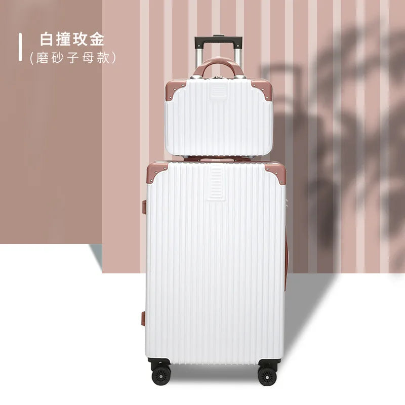 High- Luggage Women's 20-Inch Travel Trolley Case 28-Inch Password ABS Waterproof Suitcase 24-Inch Large-Capacity Zipper