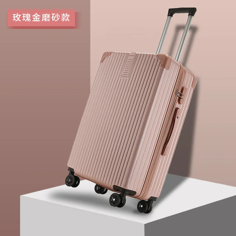 High- Luggage Women's 20-Inch Travel Trolley Case 28-Inch Password ABS Waterproof Suitcase 24-Inch Large-Capacity Zipper