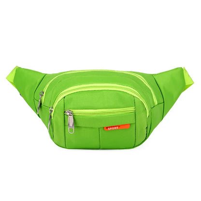 Unisex Breathable Water-Resistant Crossbody Shoulder Waist Bag Zipper Closure Sport Letters Design for Outdoor Sports Daily Use