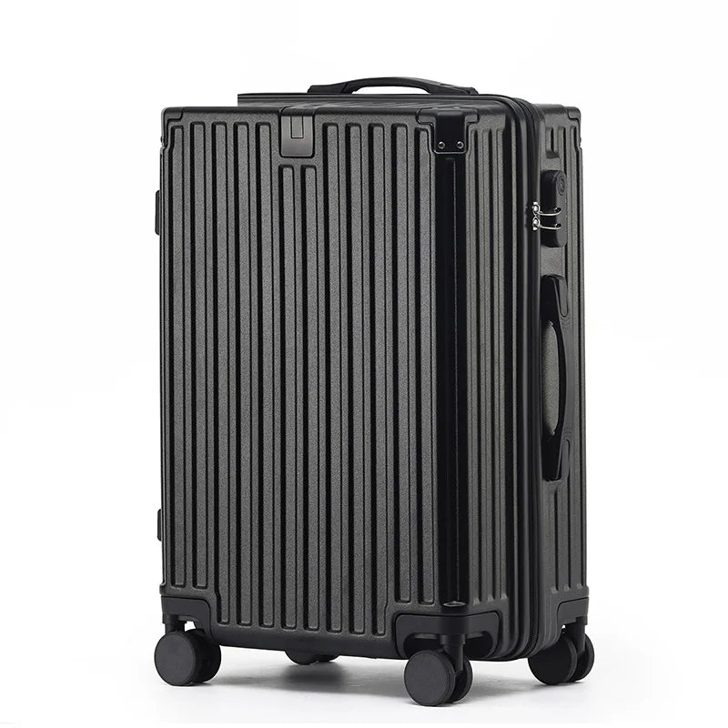 Unisex ABS Spinner Luggage Case 24 Inch Strong Durable 28 Trolley Suitcase 20 Boarding Code with USB Interface Waterproof