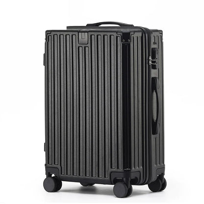 Unisex ABS Spinner Luggage Case 24 Inch Strong Durable 28 Trolley Suitcase 20 Boarding Code with USB Interface Waterproof