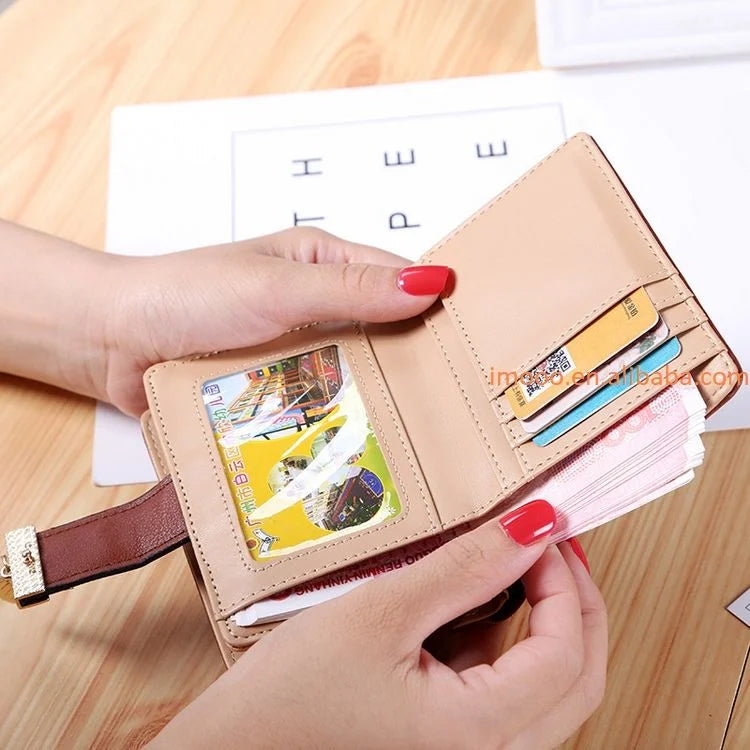 Promotion Hollow Leaves Design Coin & Card Purse Cheap Fancy Women Purses Ladies Short Wallets Long Purse PU Fashion Zipper