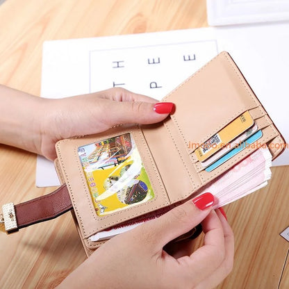 Promotion Hollow Leaves Design Coin & Card Purse Cheap Fancy Women Purses Ladies Short Wallets Long Purse PU Fashion Zipper