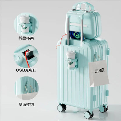 Luggage New Style Trolley Case Password Case Omnidirectional Spinner Wheels Student Large Capacity Sturdy Durable Travel ABS