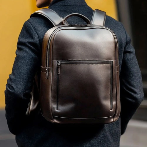 Real Leather Laptop Backpack Multi-functional Genuine Leather Backpack High Quality Black Travel Bags