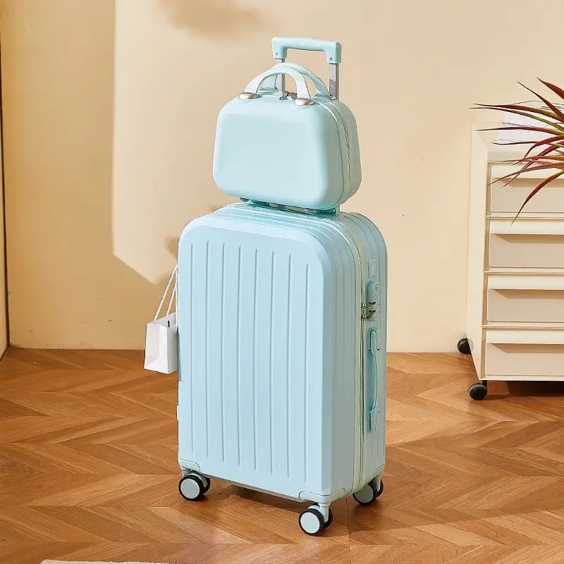Luggage 2025 New Trolley Case Men's Women's Travel Small 20 Inch Password Case Quiet Wheels Durable Leather ABS