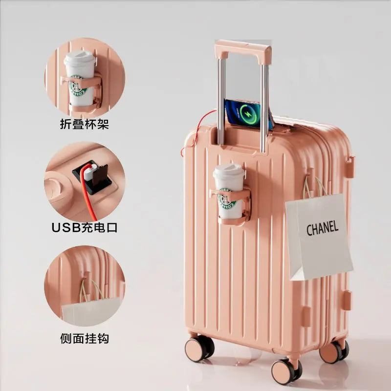 Luggage New Style Trolley Case Password Case Omnidirectional Spinner Wheels Student Large Capacity Sturdy Durable Travel ABS