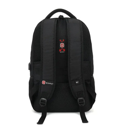 Large Capacity Nylon Waterproof School Backpack USB Charging Port Fashionable Laptop Backpack for Girls Boys