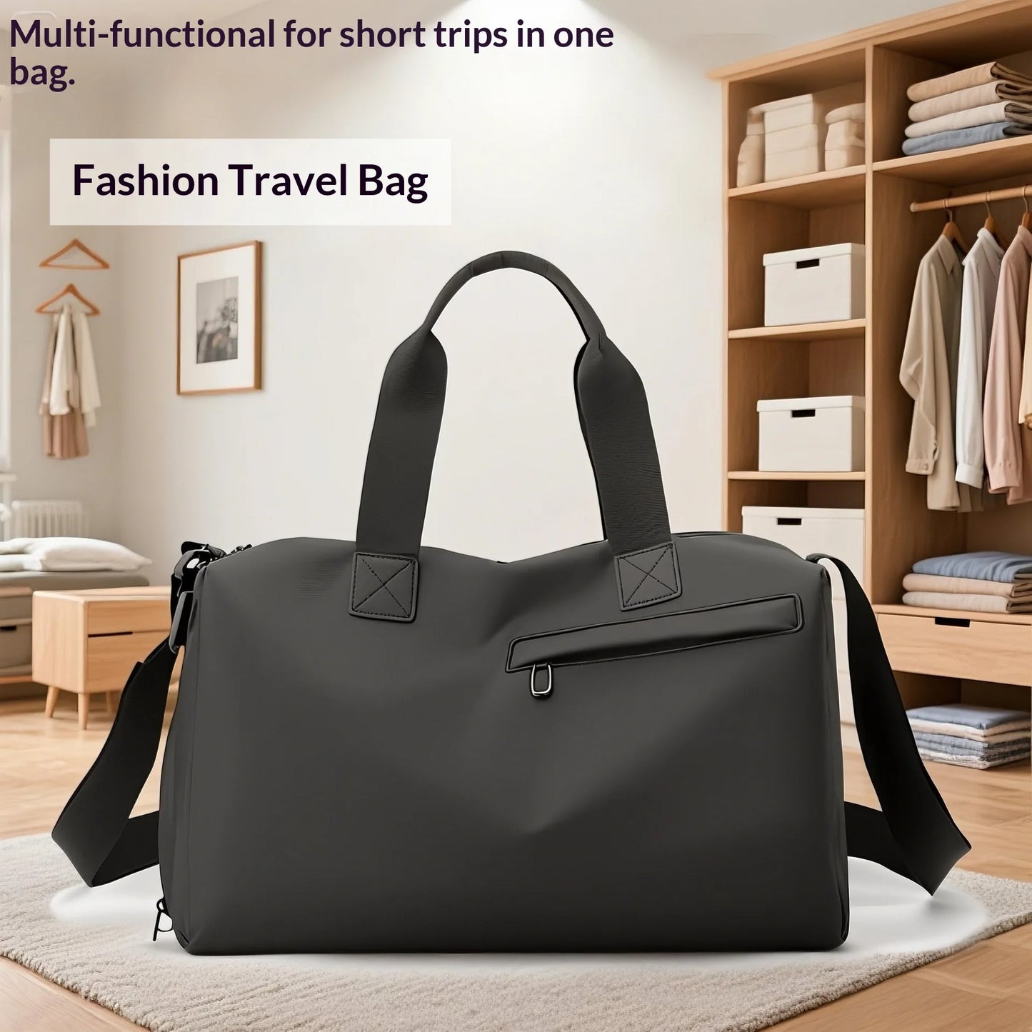Dry and Wet Separation Waterproof Sports Fitness Travel Backpack with Zipper Closure Polyester Material 20-35L Capacity Unisex