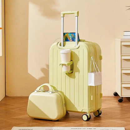 Luggage 2025 New Trolley Case Men's Women's Travel Small 20 Inch Password Case Quiet Wheels Durable Leather ABS