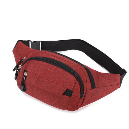 Unisex Breathable Water-Resistant Crossbody Shoulder Waist Bag Zipper Closure Sport Letters Design for Outdoor Sports Daily Use