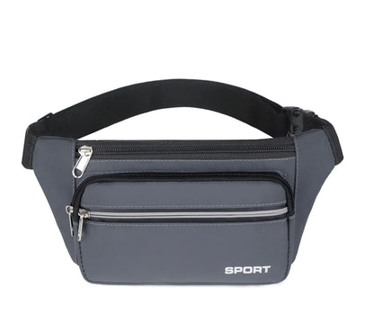 Unisex Breathable Water-Resistant Crossbody Shoulder Waist Bag Zipper Closure Sport Letters Design for Outdoor Sports Daily Use