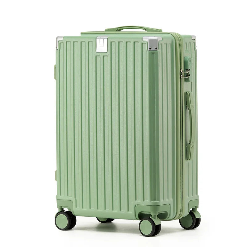Unisex ABS Spinner Luggage Case 24 Inch Strong Durable 28 Trolley Suitcase 20 Boarding Code with USB Interface Waterproof