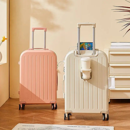 Luggage 2025 New Trolley Case Men's Women's Travel Small 20 Inch Password Case Quiet Wheels Durable Leather ABS