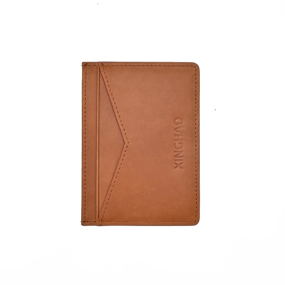 ized Full Grain Leather Wallet Mini Coin Pouch Durable Leather Card Holder With Hot Press