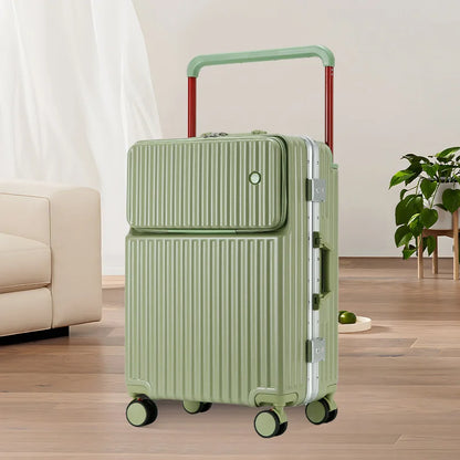 2025 New Unisex High-End Trolley Suitcase with Polyester Lining Waterproof Anti-Theft USB Interface Password Box