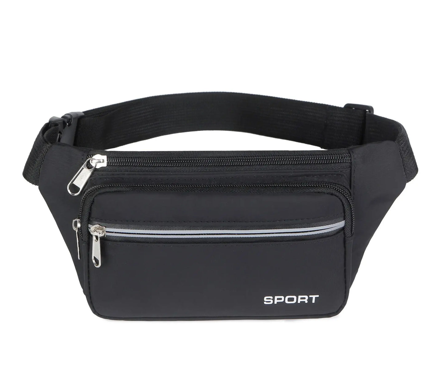 Unisex Breathable Water-Resistant Crossbody Shoulder Waist Bag Zipper Closure Sport Letters Design for Outdoor Sports Daily Use
