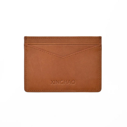 ized Full Grain Leather Wallet Mini Coin Pouch Durable Leather Card Holder With Hot Press