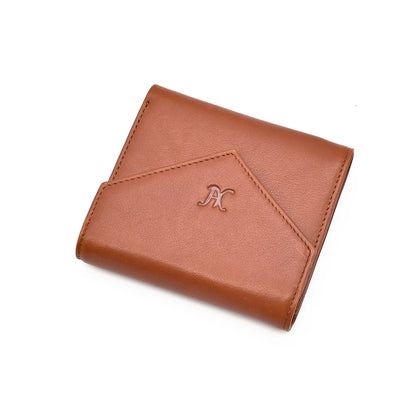 Premium Brown Real Leather Wallet Envelop Cover Men Wallet With Deboss