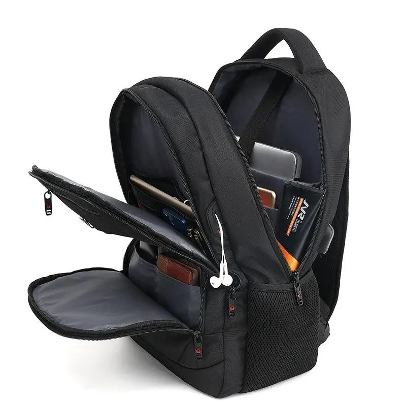 Large Capacity Nylon Waterproof School Backpack USB Charging Port Fashionable Laptop Backpack for Girls Boys
