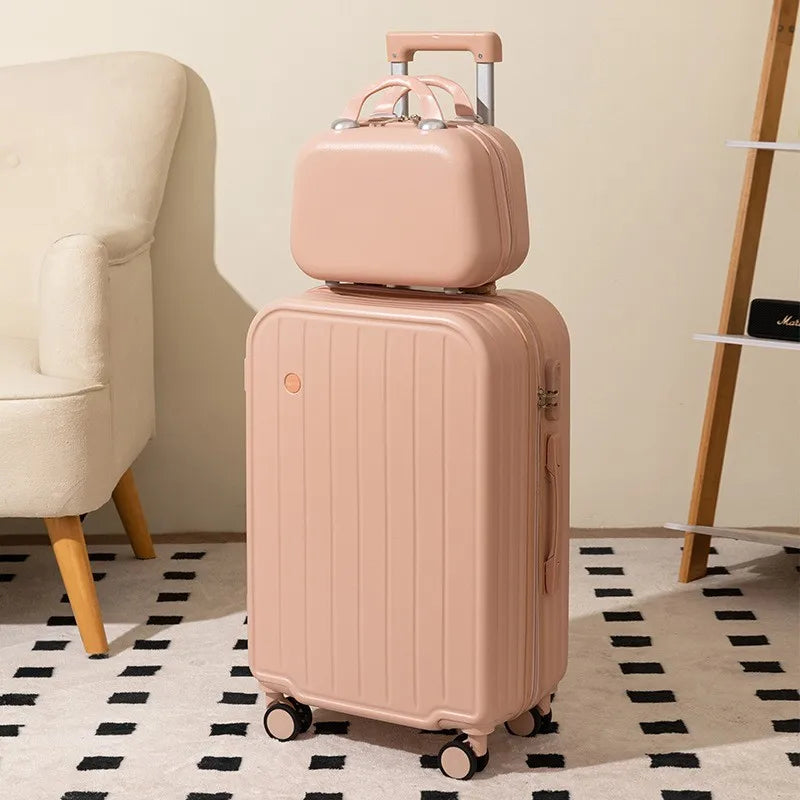 Luggage 20 Inch Unisex Candy Color Waterproof Universal Wheel Lightweight Trolley Suitcase with Polyester Lining Wholesale