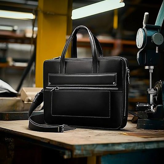High End Genuine Leather Briefcase Bag Men's Cow Leather Business Handbag