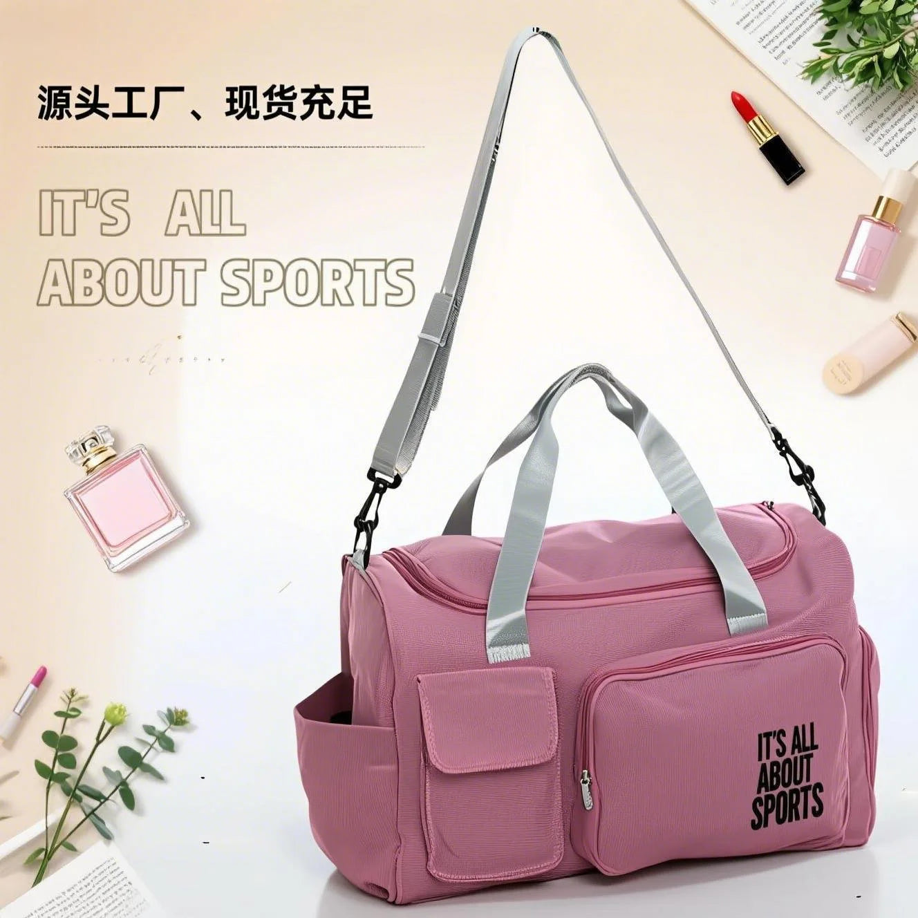 Dry and Wet Separation Waterproof Sports Fitness Travel Backpack with Zipper Closure Polyester Material 20-35L Capacity Unisex