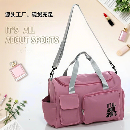 Dry and Wet Separation Waterproof Sports Fitness Travel Backpack with Zipper Closure Polyester Material 20-35L Capacity Unisex