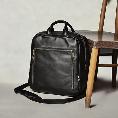 Large Capacity Real Leather Bags Multi-functional Laptop Bag Genuine Leather Backpack for Men