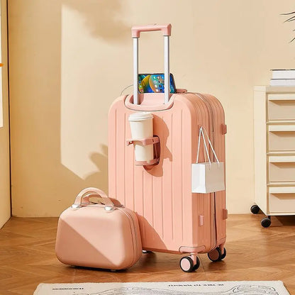 Luggage 2025 New Trolley Case Men's Women's Travel Small 20 Inch Password Case Quiet Wheels Durable Leather ABS