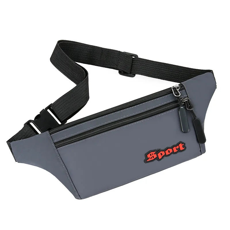 Unisex Breathable Water-Resistant Crossbody Shoulder Waist Bag Zipper Closure Sport Letters Design for Outdoor Sports Daily Use