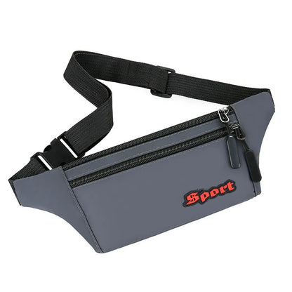 Unisex Breathable Water-Resistant Crossbody Shoulder Waist Bag Zipper Closure Sport Letters Design for Outdoor Sports Daily Use