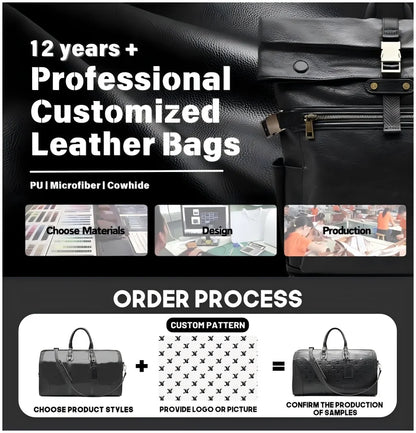 Design Genuine Cowhide Leather Large Laptop Backpack Personalized Business Men Backpack