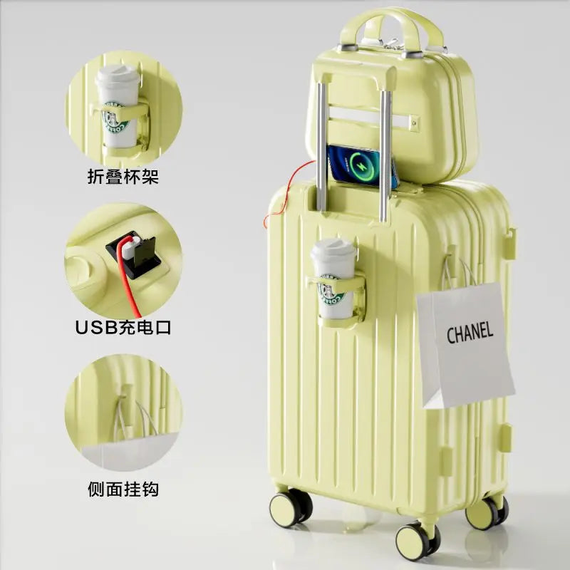 Luggage New Style Trolley Case Password Case Omnidirectional Spinner Wheels Student Large Capacity Sturdy Durable Travel ABS