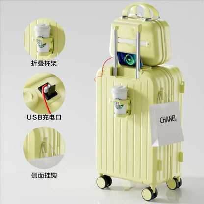 Luggage New Style Trolley Case Password Case Omnidirectional Spinner Wheels Student Large Capacity Sturdy Durable Travel ABS