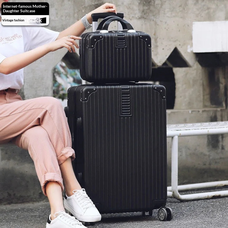 High- Luggage Women's 20-Inch Travel Trolley Case 28-Inch Password ABS Waterproof Suitcase 24-Inch Large-Capacity Zipper