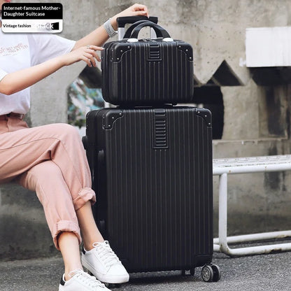 High- Luggage Women's 20-Inch Travel Trolley Case 28-Inch Password ABS Waterproof Suitcase 24-Inch Large-Capacity Zipper