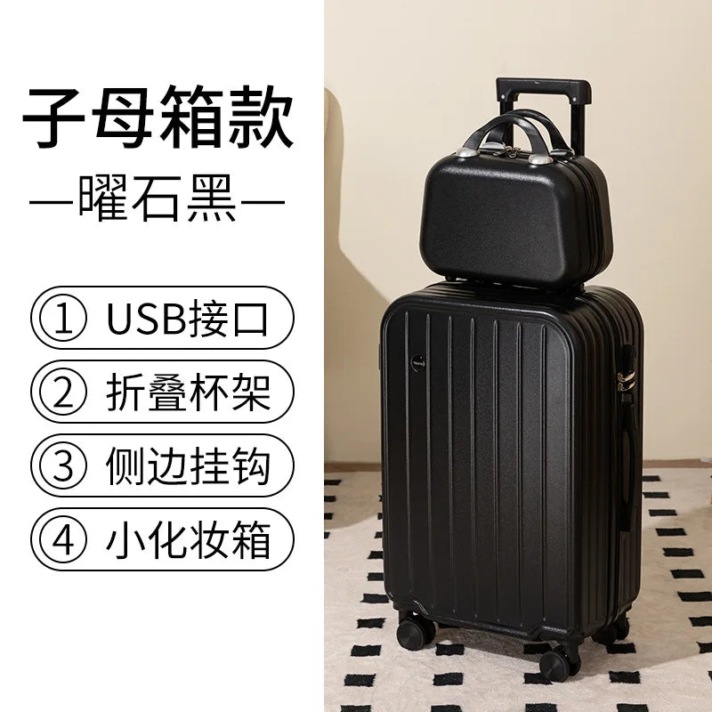 Luggage 20 Inch Unisex Candy Color Waterproof Universal Wheel Lightweight Trolley Suitcase with Polyester Lining Wholesale
