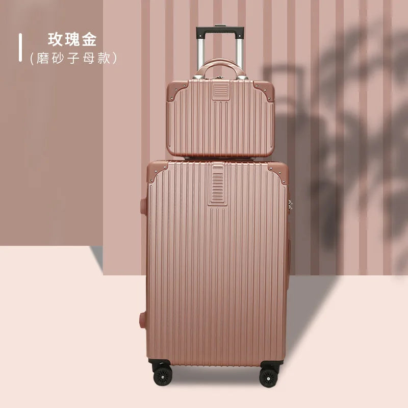 High- Luggage Women's 20-Inch Travel Trolley Case 28-Inch Password ABS Waterproof Suitcase 24-Inch Large-Capacity Zipper