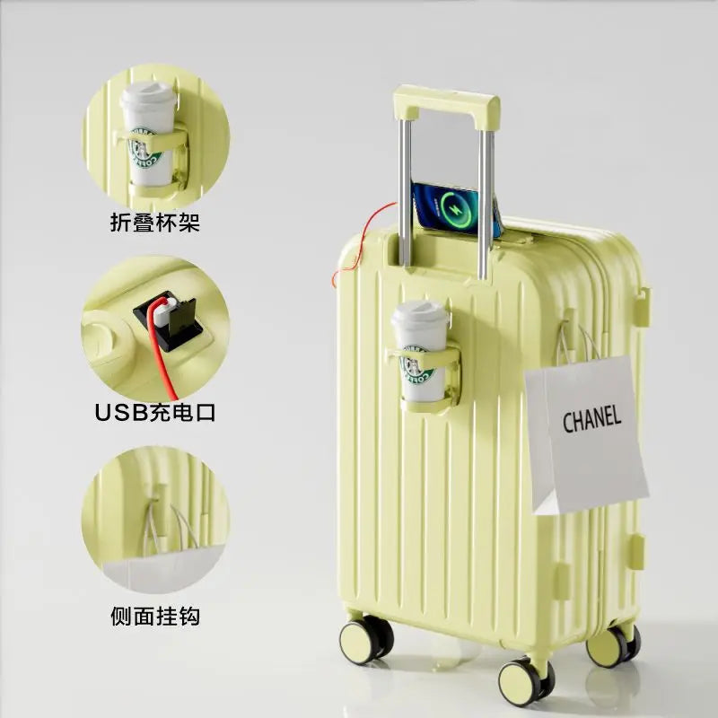 Luggage New Style Trolley Case Password Case Omnidirectional Spinner Wheels Student Large Capacity Sturdy Durable Travel ABS