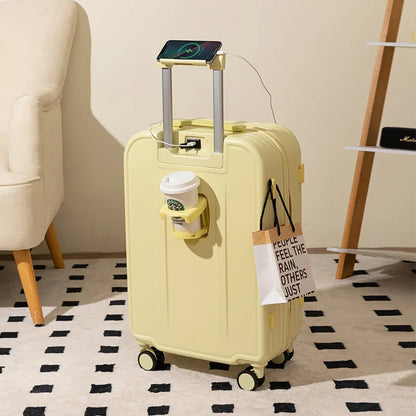 Luggage 20 Inch Unisex Candy Color Waterproof Universal Wheel Lightweight Trolley Suitcase with Polyester Lining Wholesale