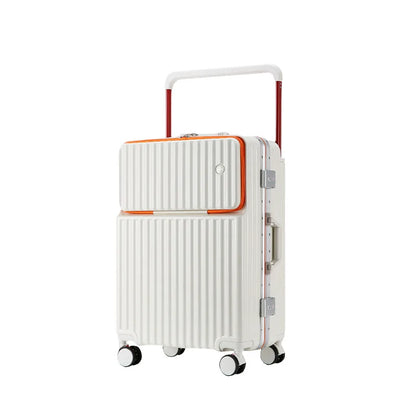 2025 New Unisex High-End Trolley Suitcase with Polyester Lining Waterproof Anti-Theft USB Interface Password Box