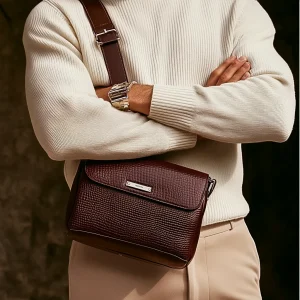High Quality Genuine Leather Men's Messenger Bag Leather Sling Bag Men's Chest Bag