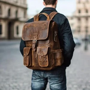 New Design Large Capacity Real Cowhide Bags Multi-functional Laptop Bag Genuine Leather Backpack for Men