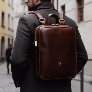 New Vintage Genuine Leather Backpack Business Mens Business Full Grain Leather Backpack