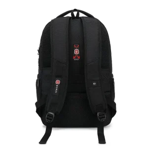 Waterproof Nylon Double-Shoulder Backpack Comfortable Cushioned Straps Leisure Business Travel Students' Computer Zipper